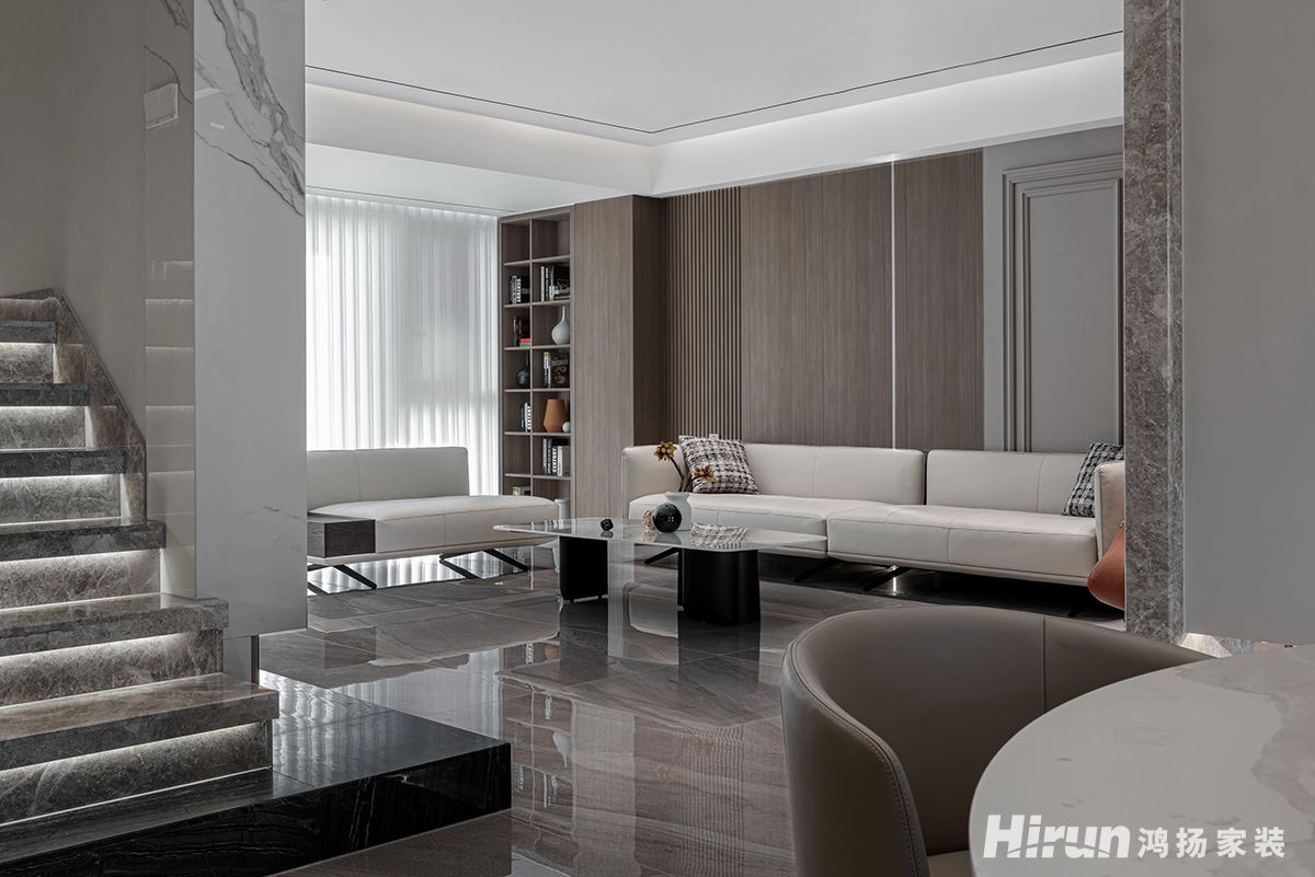 八方小區(qū)320㎡北歐之光復(fù)式 裝修案例實景圖-002-(2)