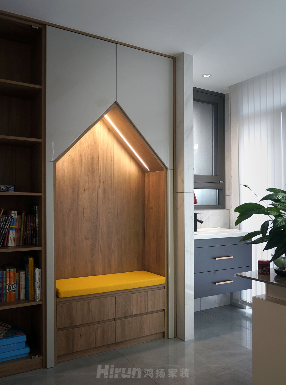 八方小區(qū)140㎡雅致現(xiàn)代四居室 裝修案例實(shí)景圖-image16