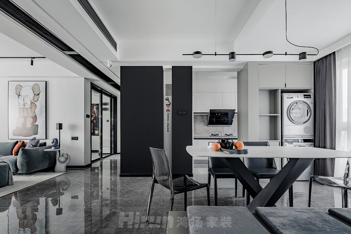 萬達湖公館160㎡雅致現代四居室 裝修案例實景圖-013