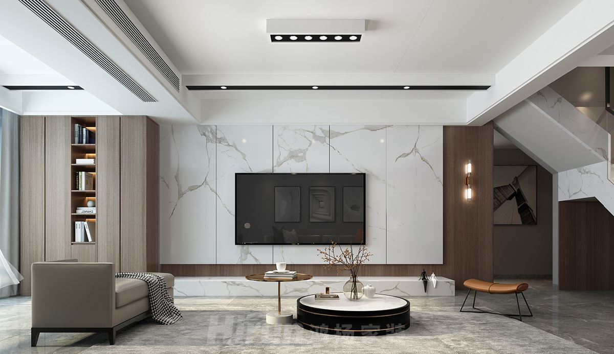 潤和山水郡180㎡雅致現代復式 裝修案例效果圖-Y01