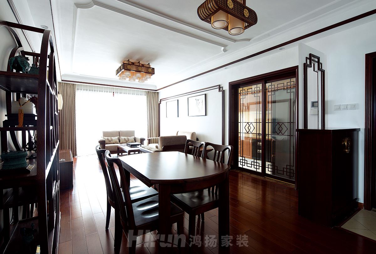 天平公寓130㎡復合寫意三居室 裝修案例實景圖-01