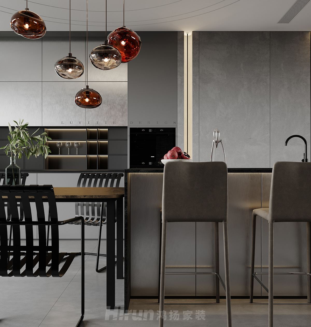 中建江山壹號220㎡雅致現代大平層 裝修案例效果圖-07