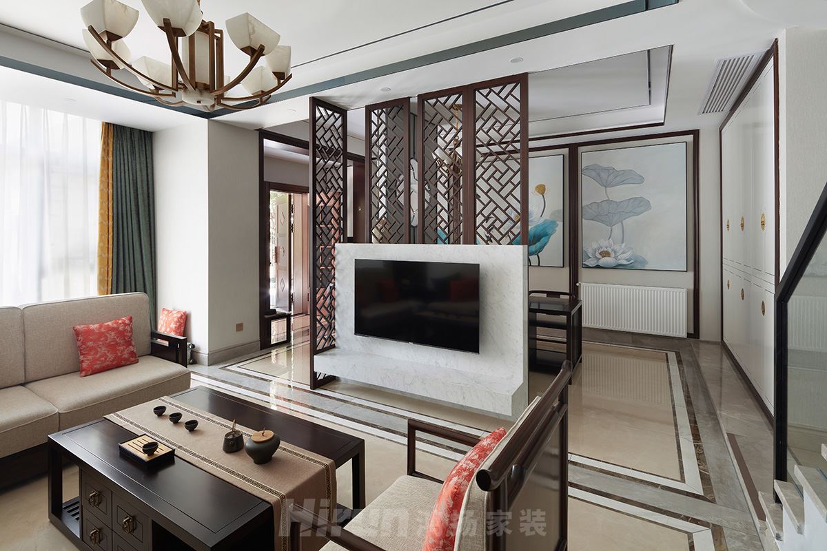 長(zhǎng)泰豪園400㎡寫意木構(gòu)別墅 裝修案例實(shí)景圖-SWSY2020-4