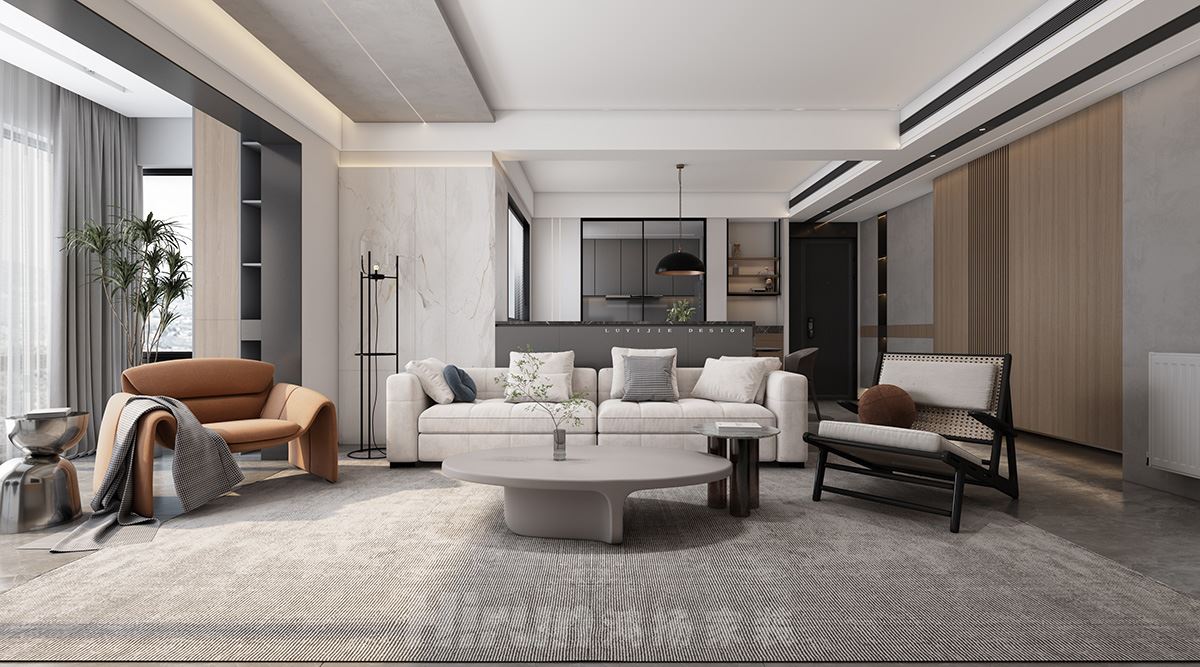 北辰三角洲140㎡北歐之光四居室 裝修案例效果圖-02