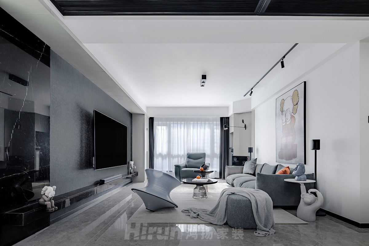 萬達湖公館160㎡雅致現代四居室 裝修案例實景圖-08