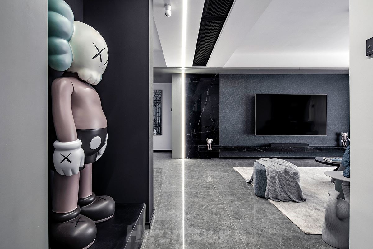 萬達湖公館160㎡雅致現代四居室 裝修案例實景圖-05