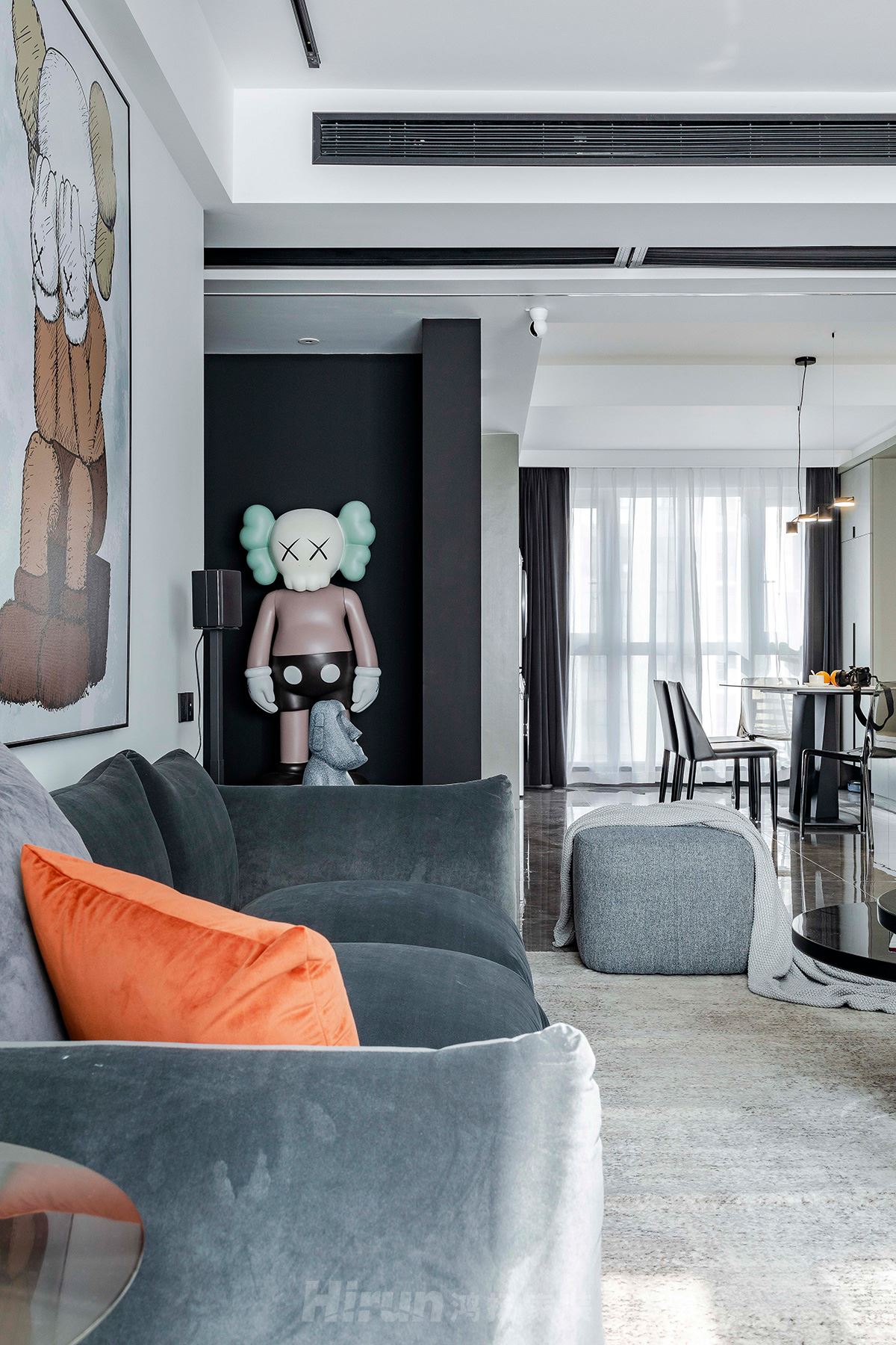 萬達湖公館160㎡雅致現代四居室 裝修案例實景圖-014