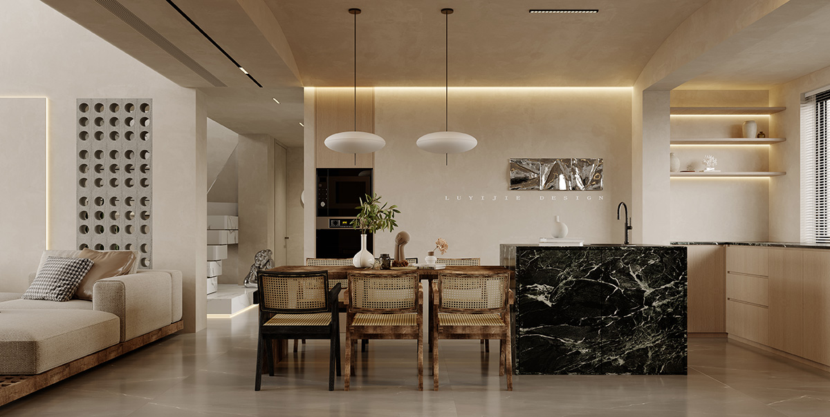 中交中央公園320㎡北歐之光復(fù)式 裝修案例效果圖-1