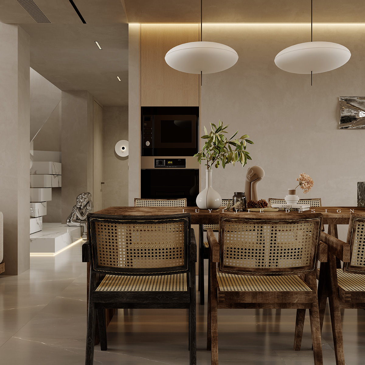 中交中央公園320㎡北歐之光復(fù)式 裝修案例效果圖-11