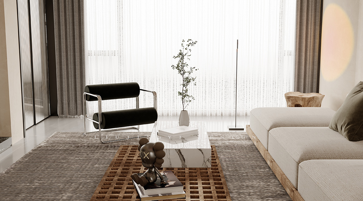 中交中央公園320㎡北歐之光復(fù)式 裝修案例效果圖-6