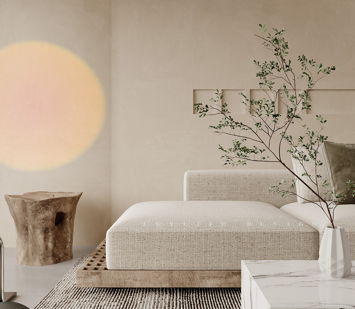 中交中央公園320㎡北歐之光復(fù)式 裝修案例效果圖-5