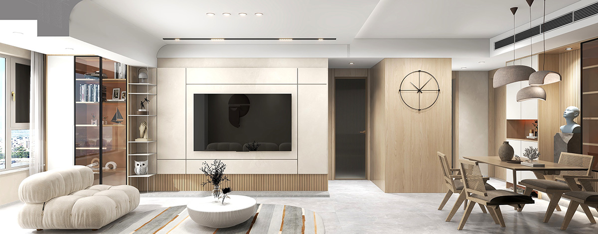 陽光城檀悅117㎡北歐之光復式 裝修案例效果圖-5