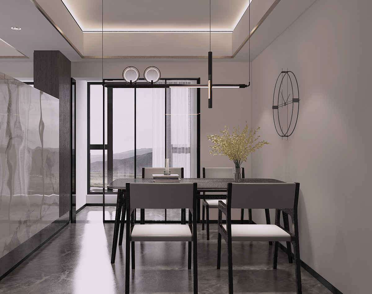 陽光城尚東灣愉景苑116㎡雅致現代三居室 裝修案例效果圖-2