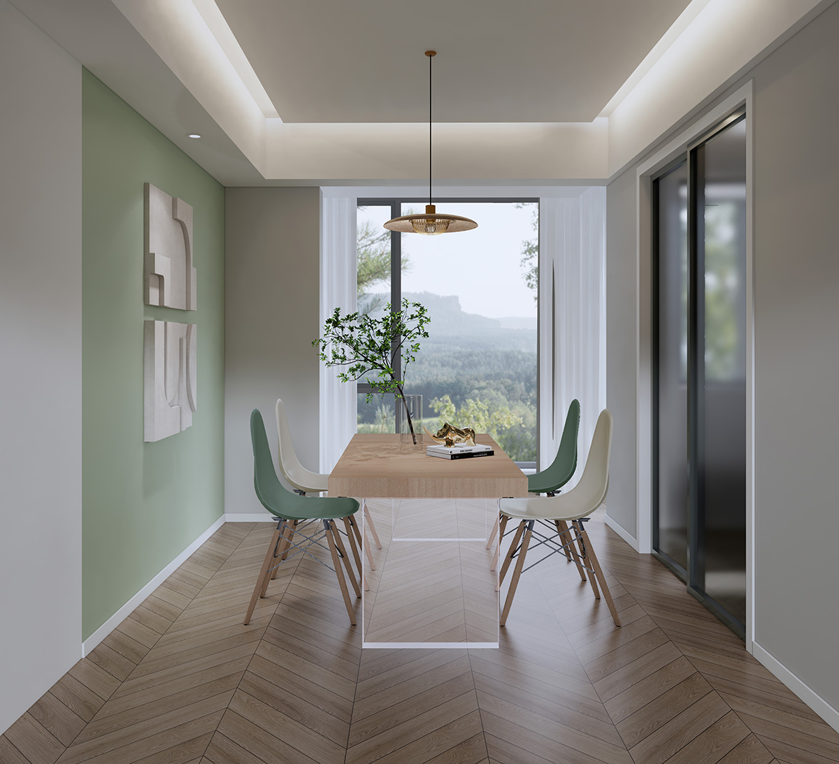 潤和湘江天地143㎡優雅繽紛四居室 裝修案例效果圖-3