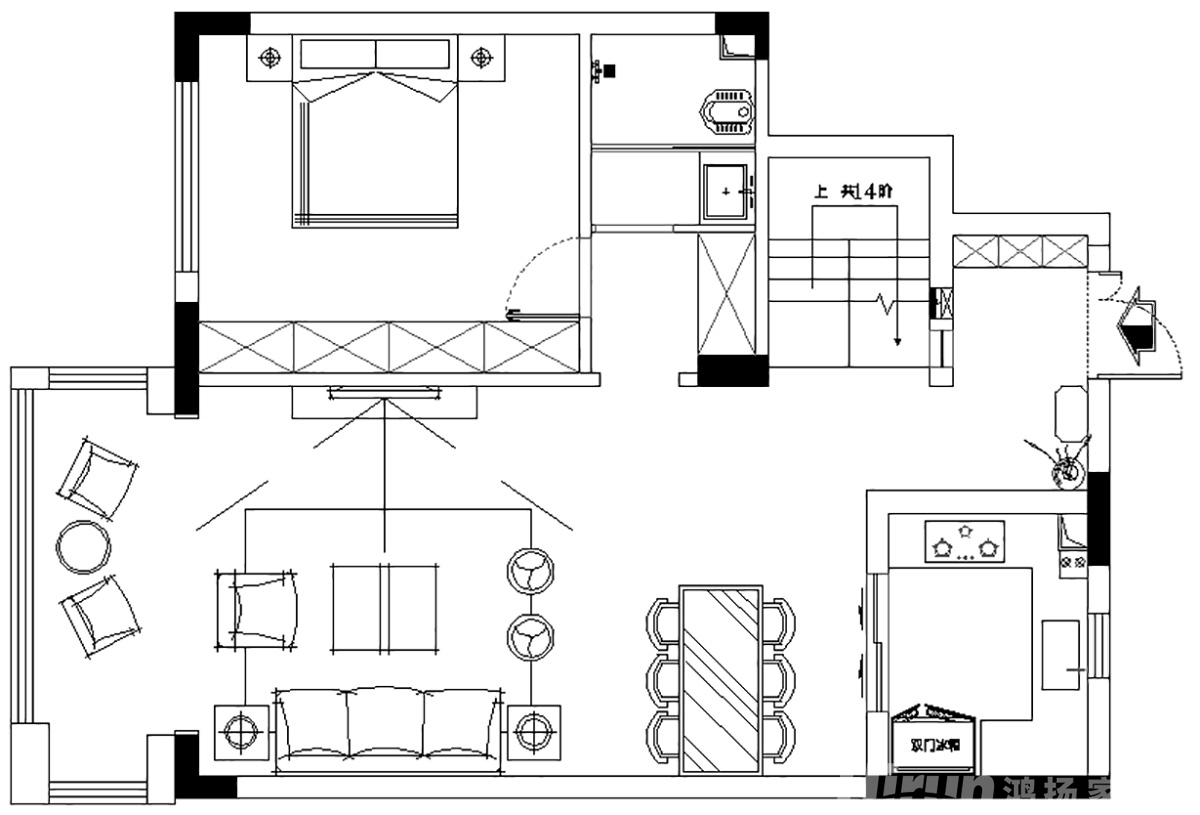卓越千山里160㎡雅致現(xiàn)代別墅 裝修案例效果圖-5