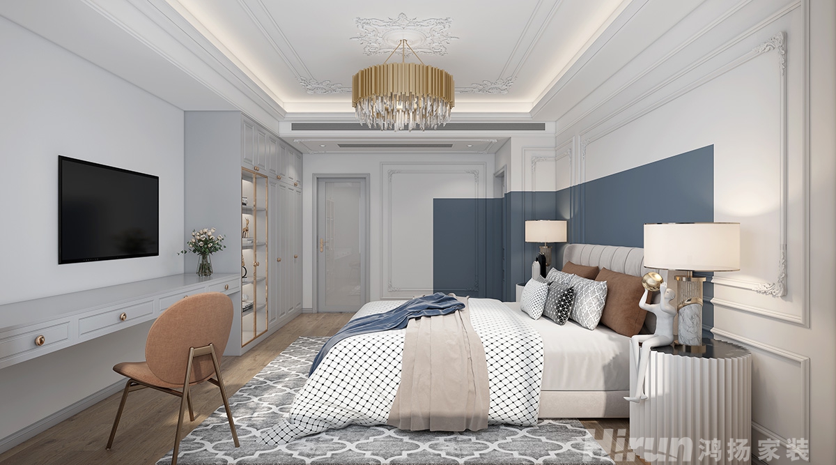 碧桂園黃金時代155㎡新裝飾主義四居室 裝修案例效果圖-1