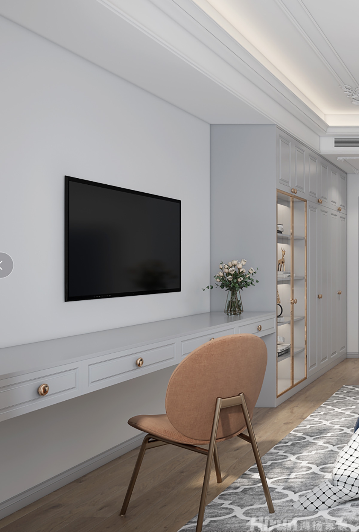 碧桂園黃金時代155㎡新裝飾主義四居室 裝修案例效果圖-4