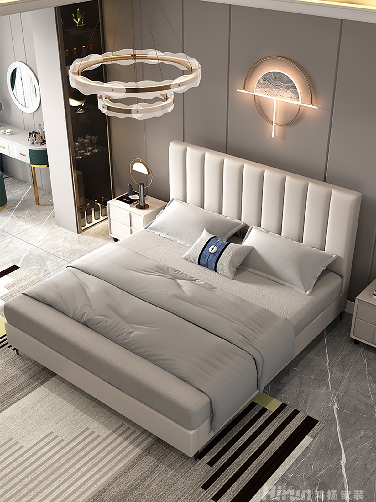 碧桂園黃金時代155㎡新裝飾主義四居室 裝修案例效果圖-3