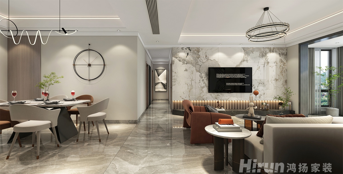 景秀家園145㎡雅致現代四居室 裝修案例效果圖-5