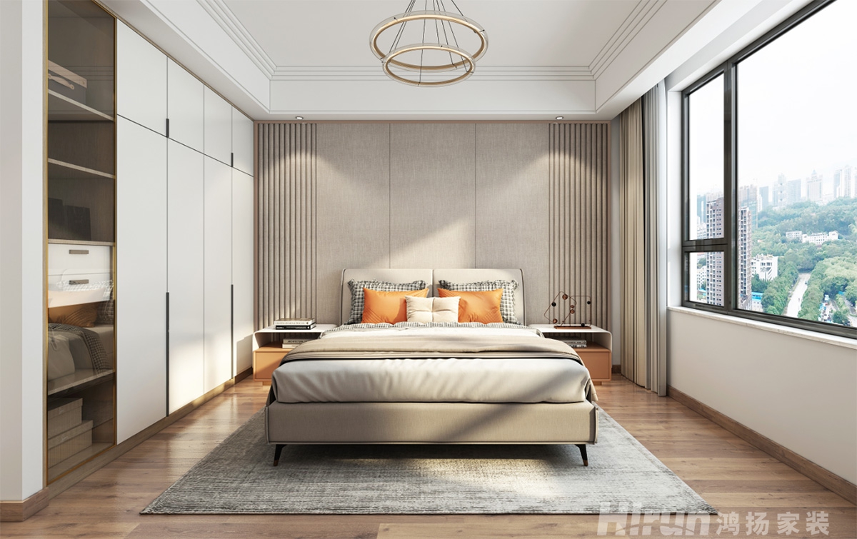 景秀家園145㎡雅致現代四居室 裝修案例效果圖-3