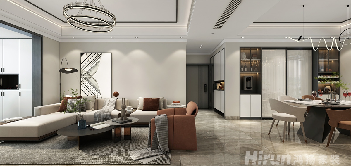 景秀家園145㎡雅致現代四居室 裝修案例效果圖-4