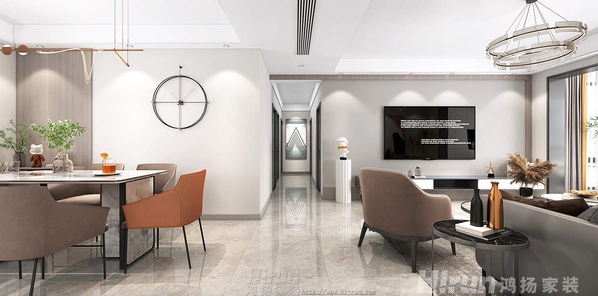 景秀家園145㎡雅致現代四居室 裝修案例效果圖-4