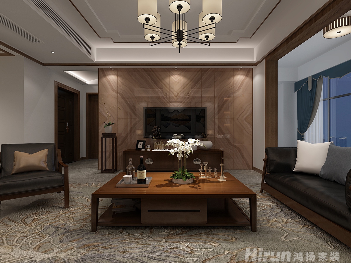 蓉國新賦170㎡復合寫意三居室 裝修案例效果圖-3