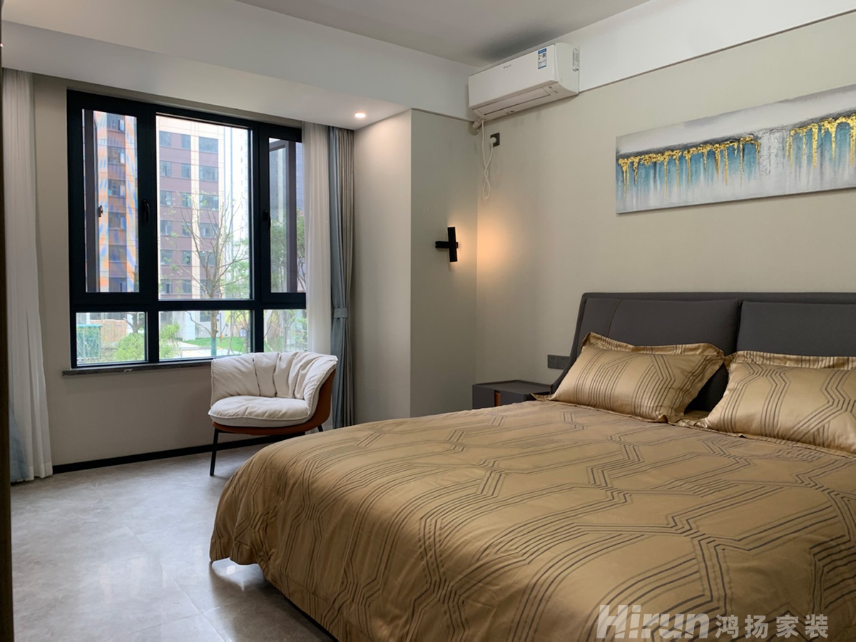 蓉國新賦170㎡雅致現代三居室 裝修案例實景圖-2