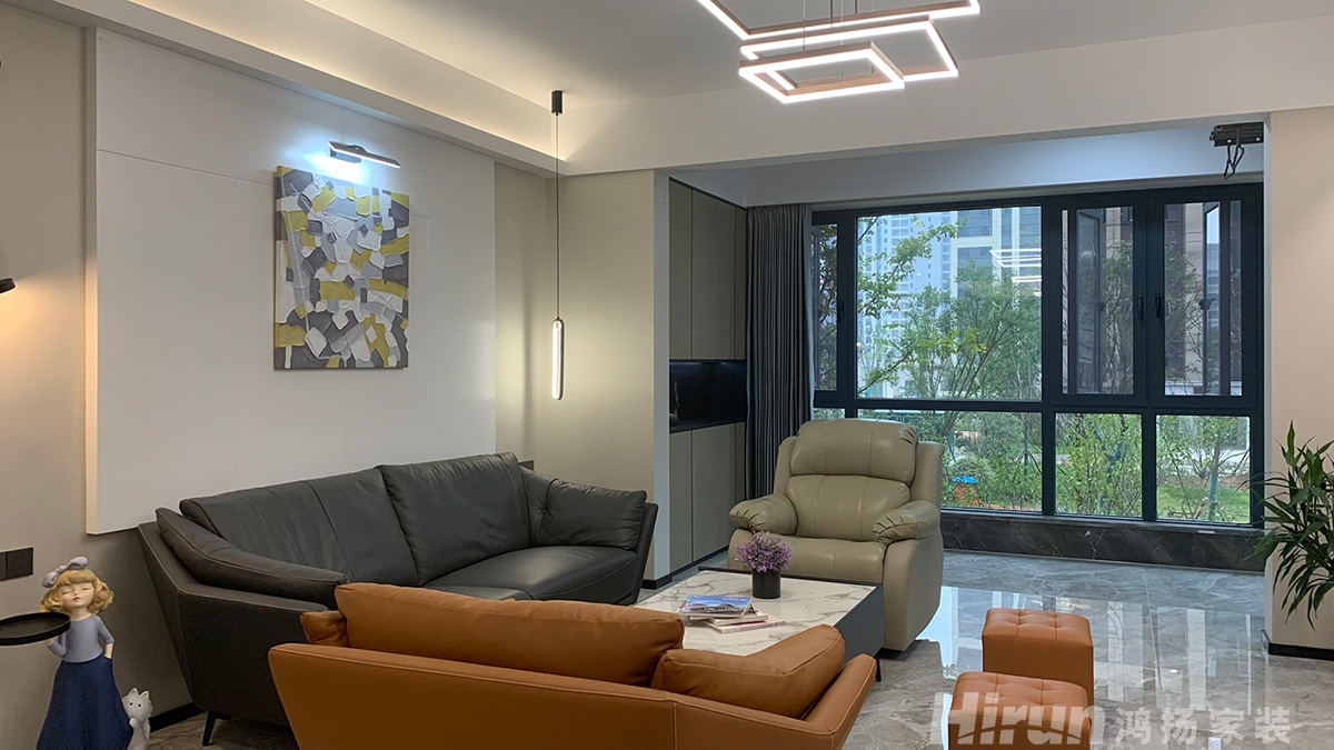 蓉國新賦170㎡雅致現代三居室 裝修案例實景圖-6