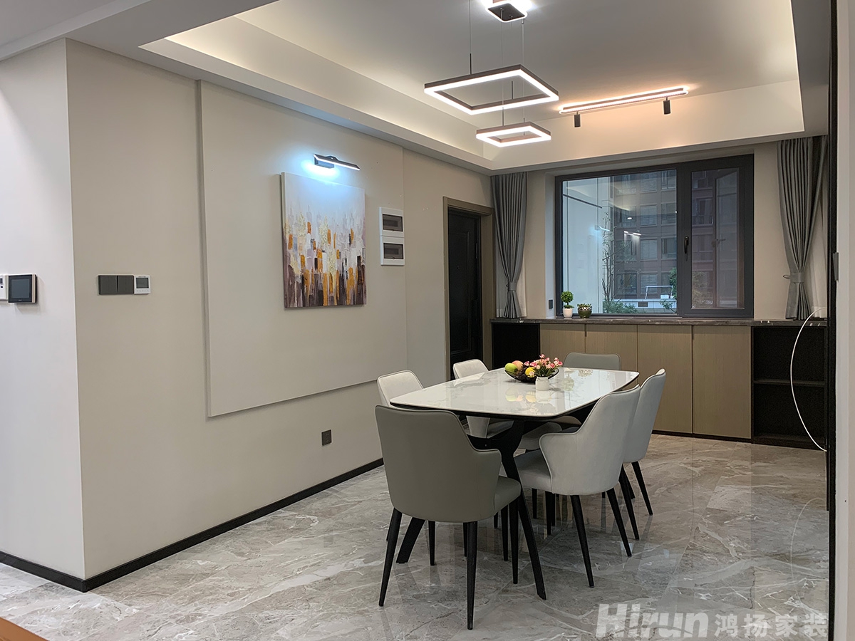 蓉國新賦170㎡雅致現代三居室 裝修案例實景圖-1