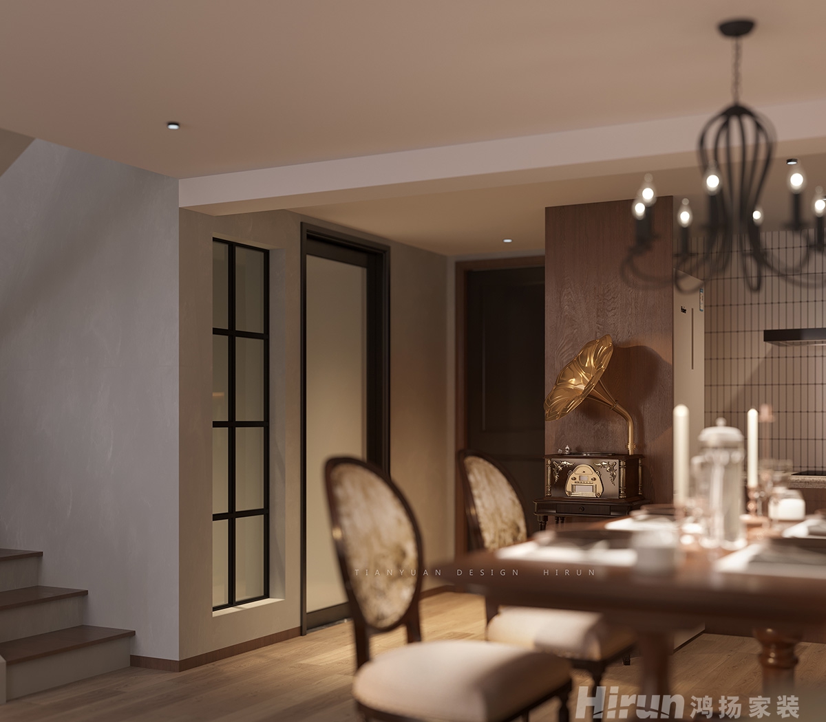 萬(wàn)科金色麥田100㎡新裝飾主義復(fù)式 裝修案例效果圖-5