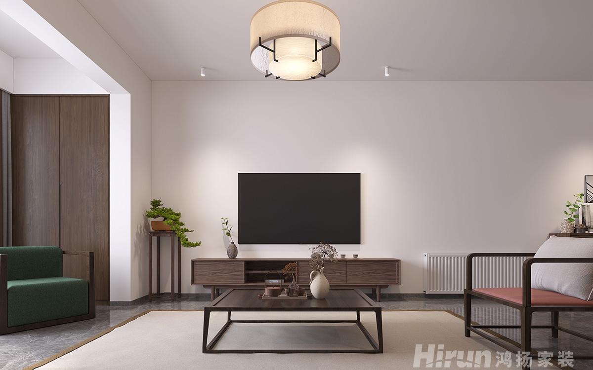 陽光城尚東灣120㎡復合寫意三居室 裝修案例效果圖-2