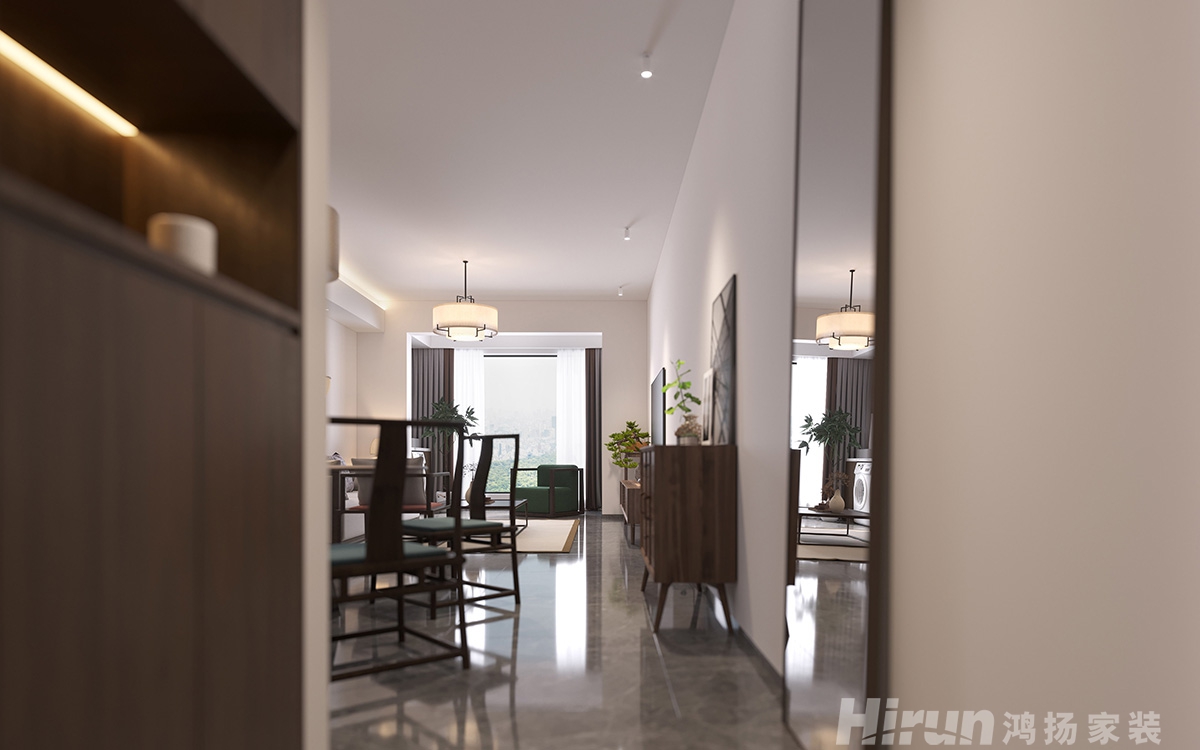 陽光城尚東灣120㎡復合寫意三居室 裝修案例效果圖-3