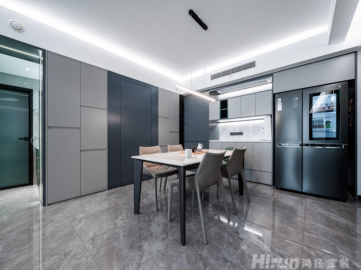 八方小區120㎡雅致現代三居室 裝修案例實景圖-9