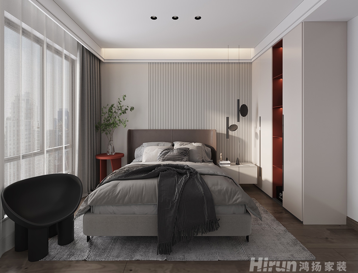 鴻坤山語墅200㎡意境東方別墅 裝修案例效果圖-2