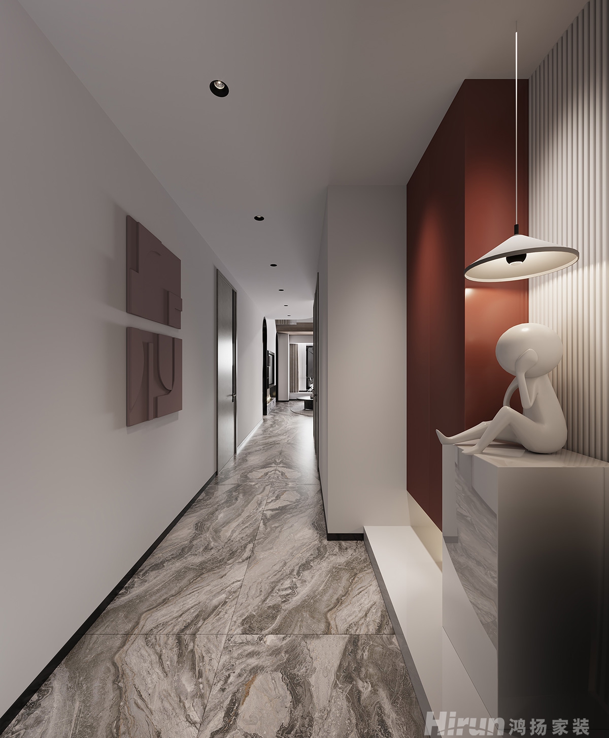 鴻坤山語墅200㎡意境東方別墅 裝修案例效果圖-9