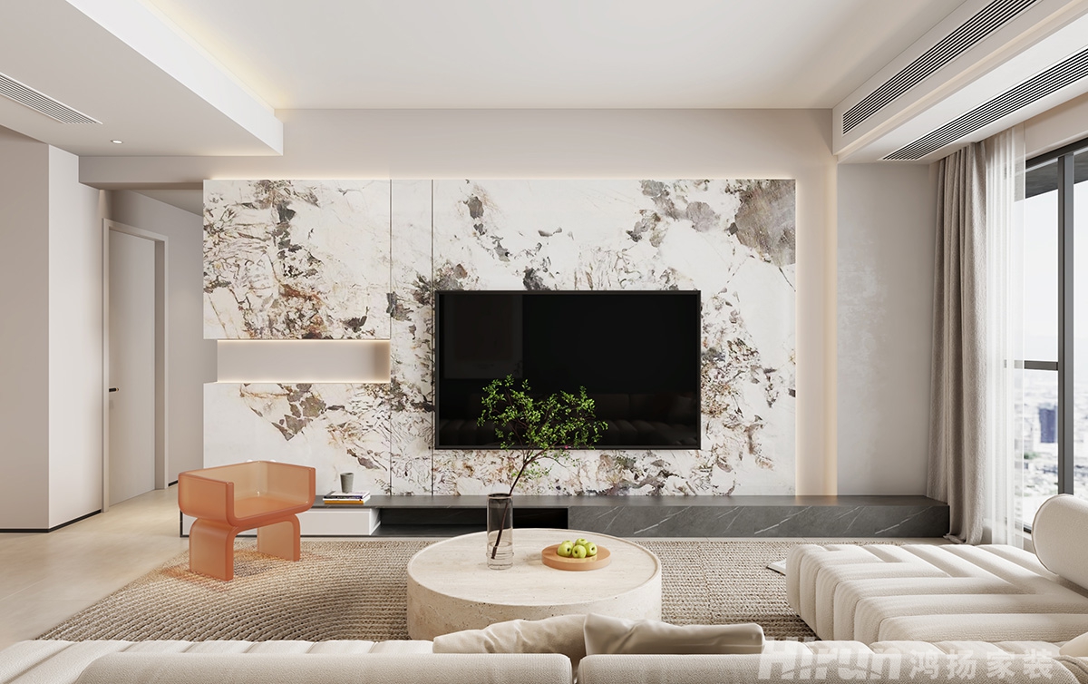 麓谷明珠115㎡雅致現(xiàn)代三居室 裝修案例效果圖-2