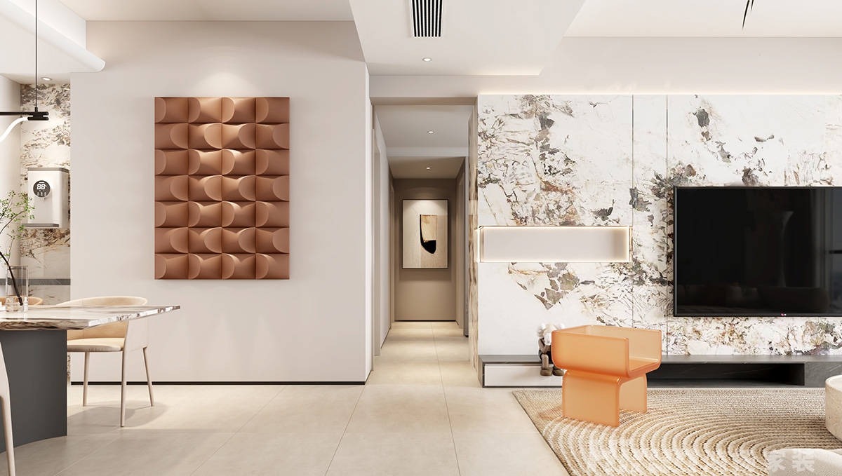 麓谷明珠115㎡雅致現(xiàn)代三居室 裝修案例效果圖-5