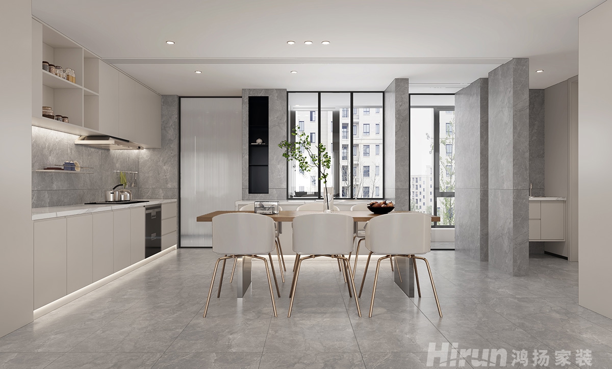 正榮梅溪紫闕臺186㎡雅致現代大平層 裝修案例效果圖-3