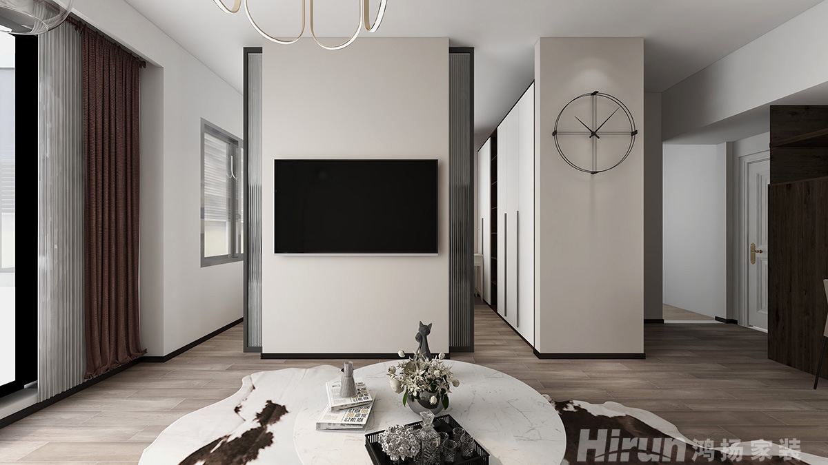 瀟湘奧林匹克花園70㎡北歐之光二居室 裝修案例效果圖-1