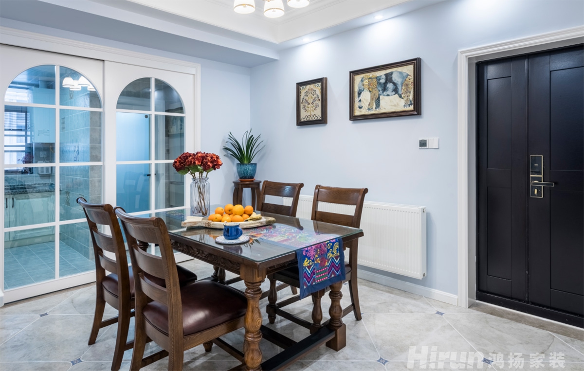 八方小區138㎡輕歐簡美四居室 裝修案例實景圖-1