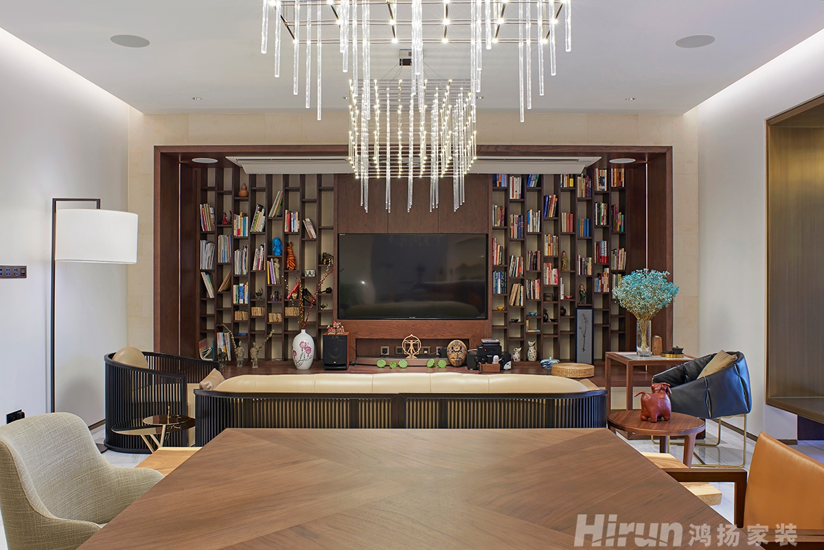 保利國際廣場260㎡意境東方大平層 裝修案例實景圖-10