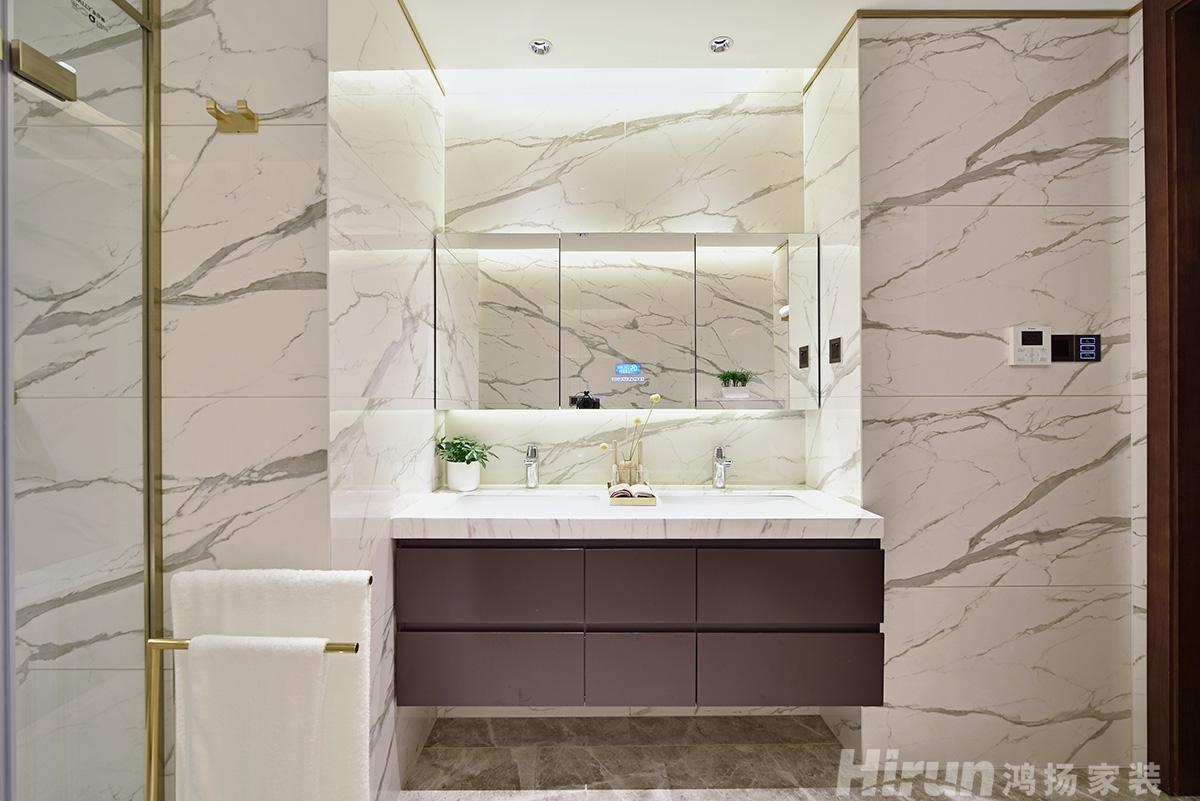 保利國際廣場260㎡意境東方大平層 裝修案例實景圖-24