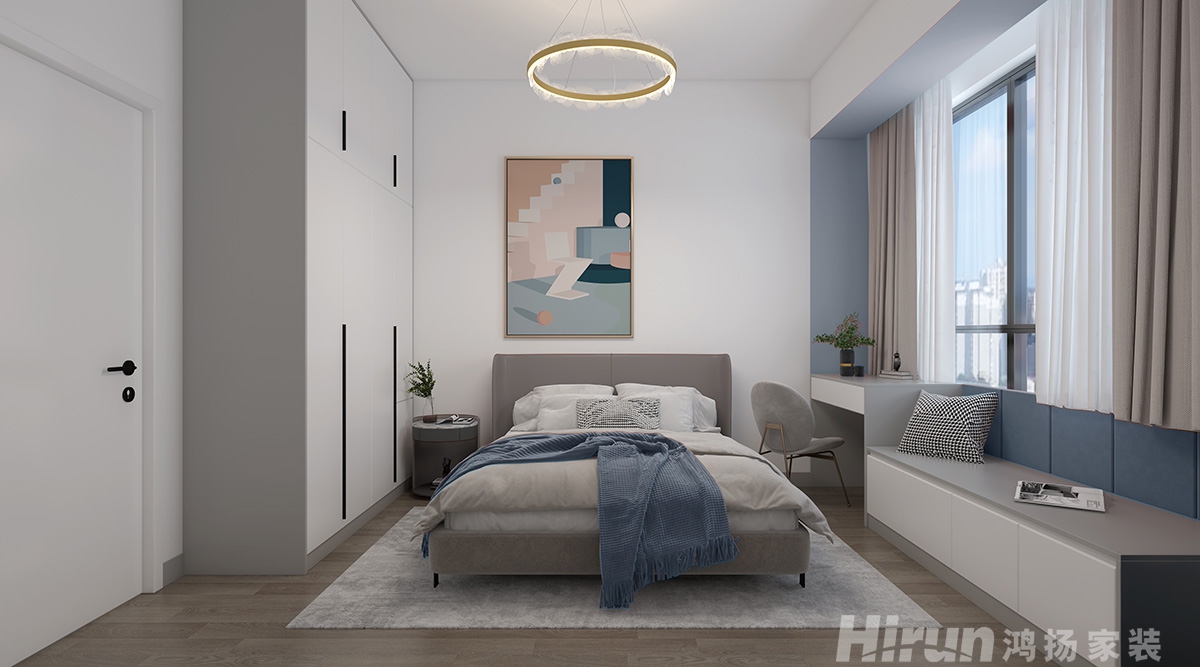 華雅花園150㎡雅致現(xiàn)代四居室 裝修案例實景圖-3