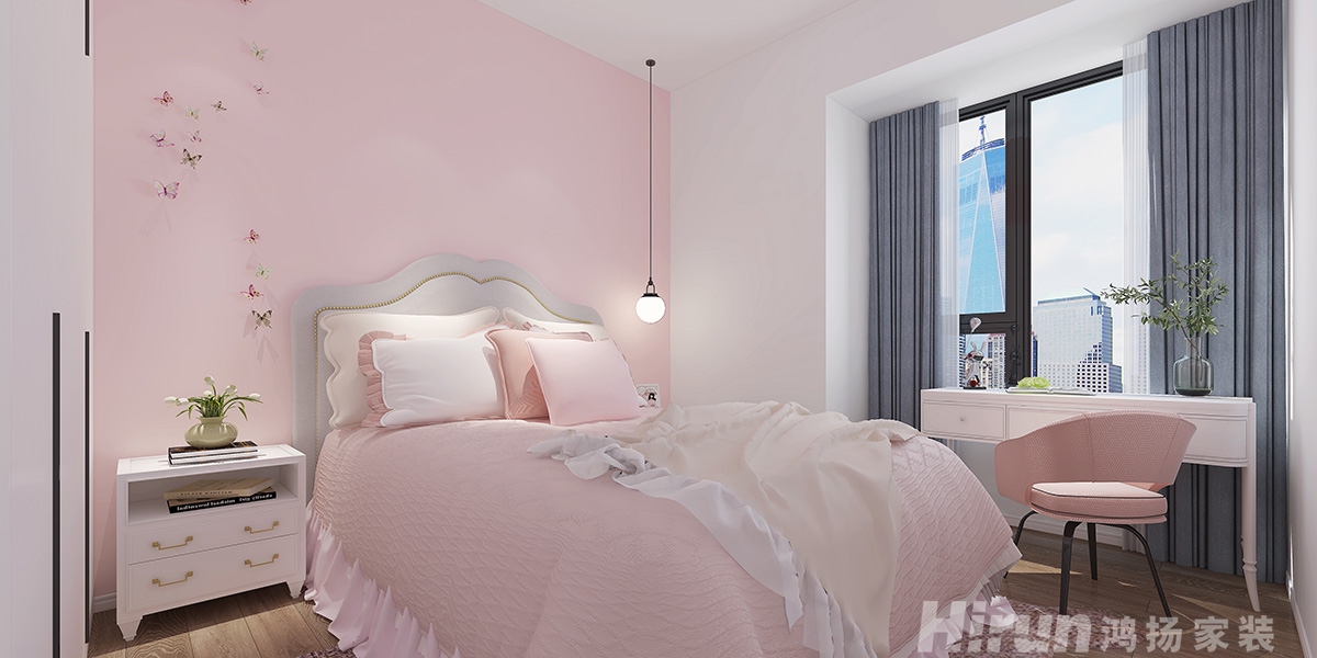 美的梧桐莊園100㎡雅致現代三居室 裝修案例效果圖-8