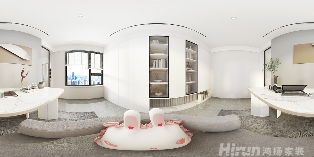 美麗瀟湘住宅小區100㎡雅致現代三居室 裝修案例效果圖-4