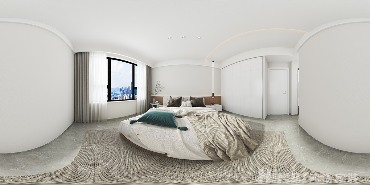 美麗瀟湘住宅小區100㎡雅致現代三居室 裝修案例效果圖-5