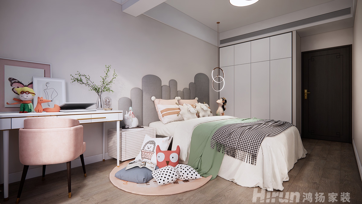 西郡湘山里140㎡復合寫意四居室 裝修案例效果圖-4