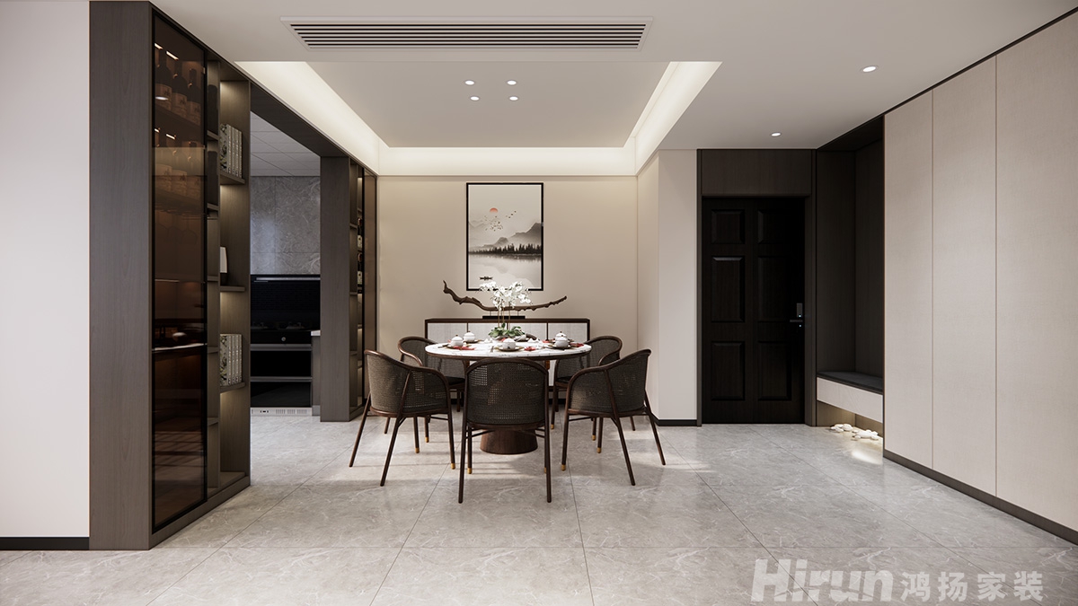 西郡湘山里140㎡復合寫意四居室 裝修案例效果圖-8