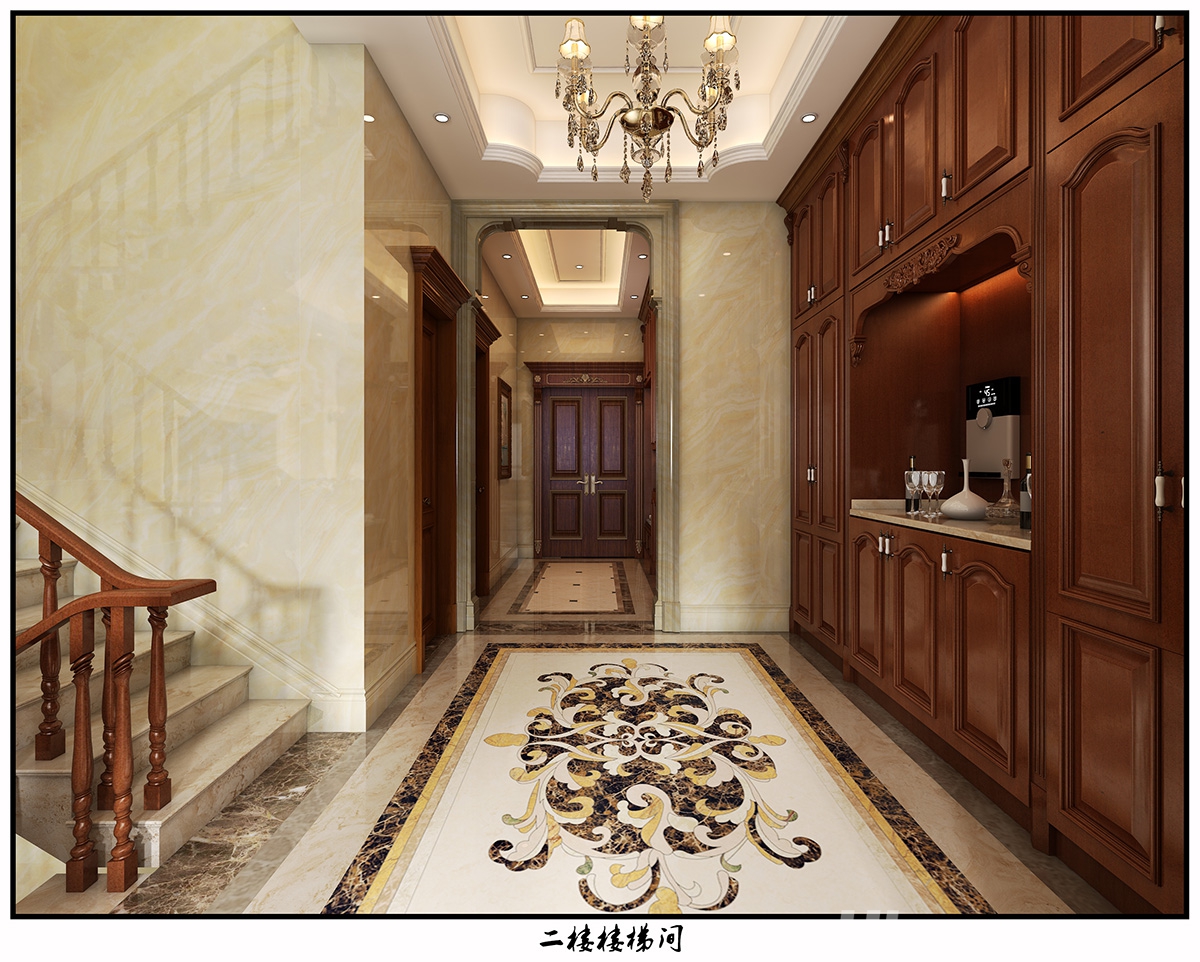 翡翠公園310㎡歐美香頌別墅 裝修案例效果圖-6